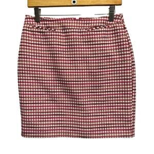 Halogen Pink White Striped Woven Lined Pencil Skirt 4P EUC Old Money‎ Classy